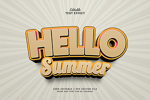 Text Effect Hello Summer