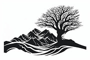Majestic Mountain and Tree Vector, an Object Graphic by jahid234 (Thumbnail 9 of 11)