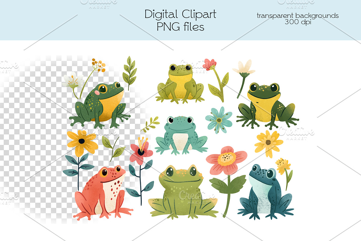 Frogs in Flowers, an Illustration by OllyKo Art (Photo 3 of 6)