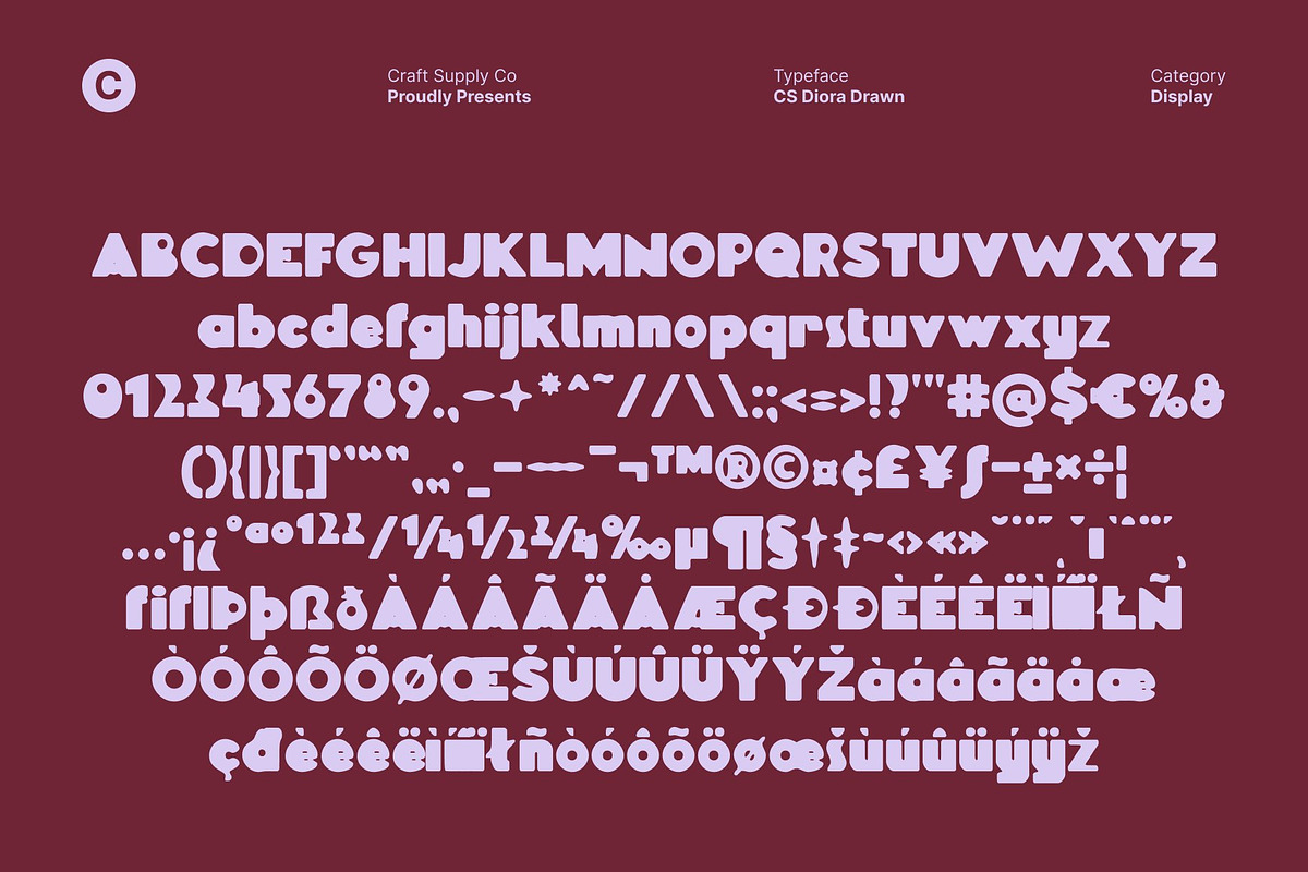 CS Diora Drawn, a Sans Serif Font by Craft Supply Co. (Photo 8 of 8)