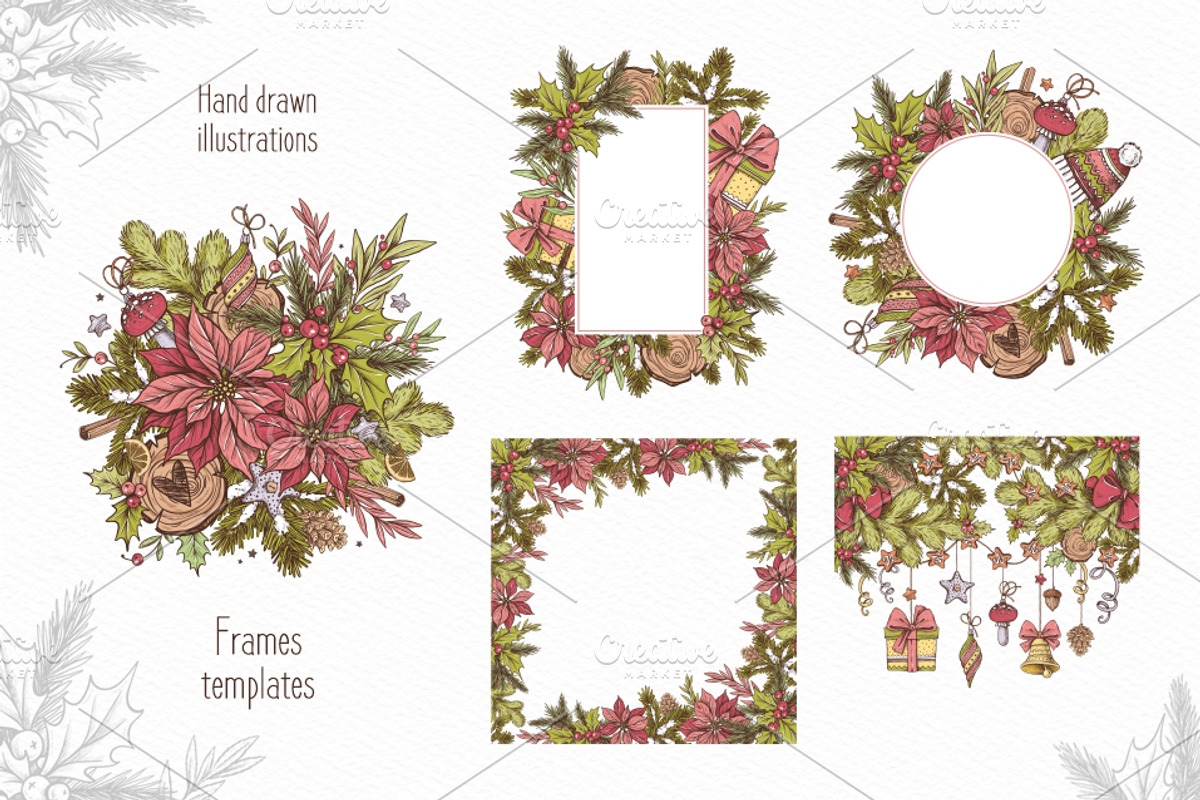 Vintage Christmas, a Decorative Illustration by Ekaterina Mikheeva (Photo 4 of 10)