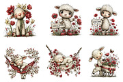 Cute Spring Lamb Clipart, an Illustration by CreationArt (Thumbnail 6 of 7)