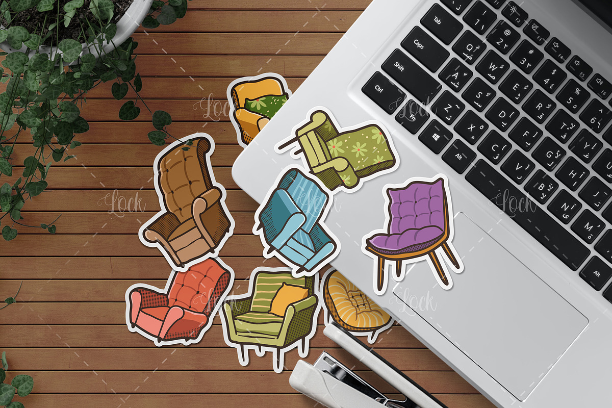 Set of armchair design, a Graphic by Allmostudio (Photo 4 of 4)