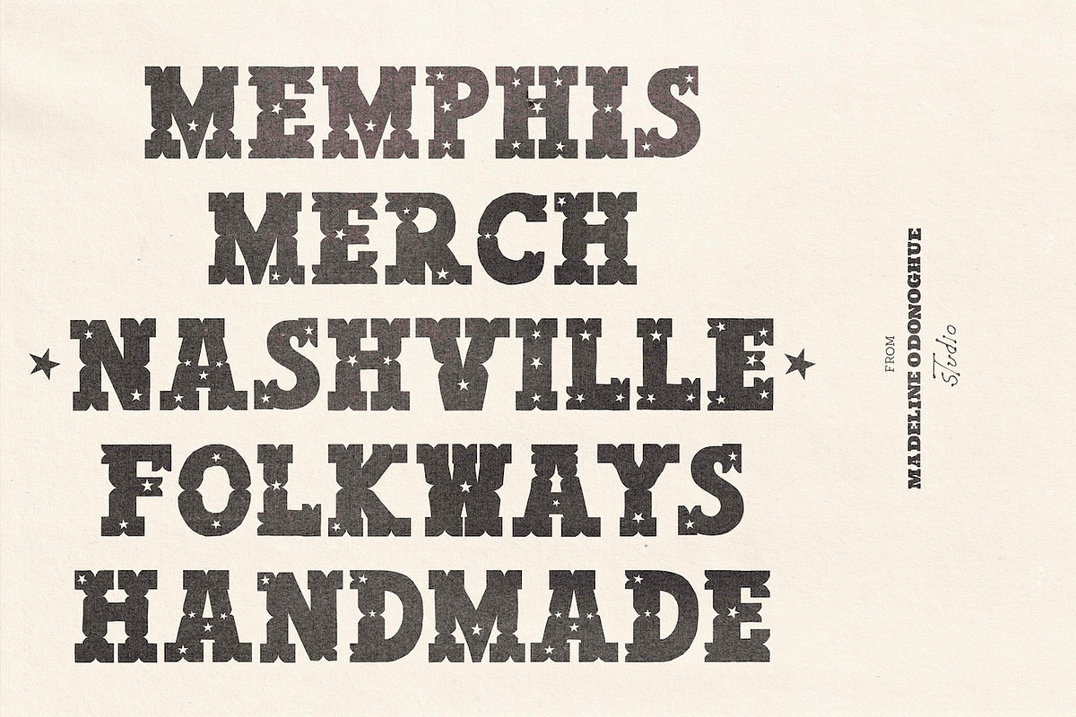 ShowBill Hand Drawn Western Font, a Slab Serif Font by Madeline ODonoghue Design (Photo 8 of 10)
