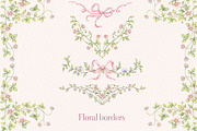 Vintage Garden Png clipart with bows, a Decorative Illustration by Ekaproeka (Thumbnail 5 of 8)