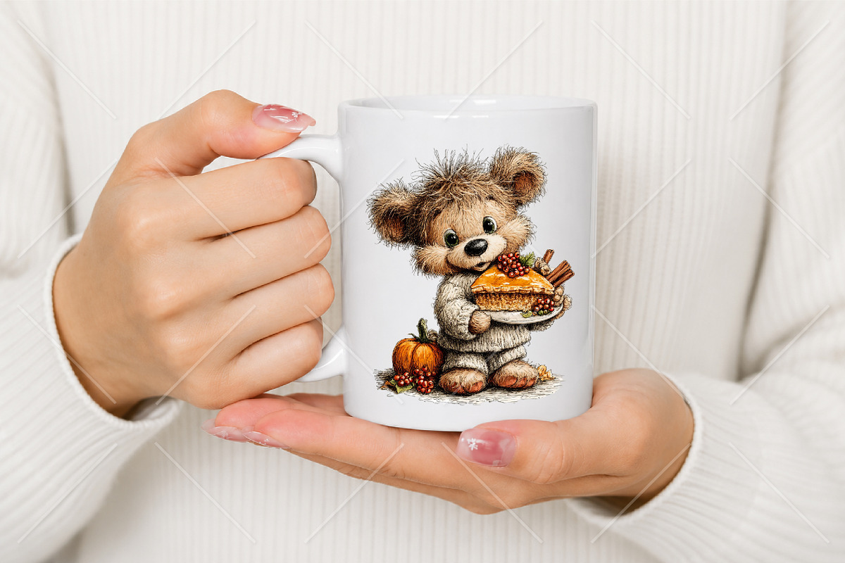 Whimsical Thanksgiving Clipart PNG, a Seasonal Illustration by Canvas Craft (Photo 9 of 10)