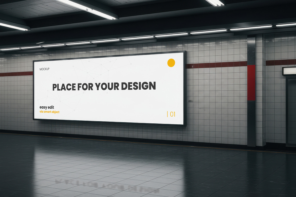 Subway Station Billboard Mockups, a Mockup by Luuqas Design (Photo 3 of 11)