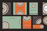 20 Mandala Vintage Template Card., a Card Template by Noree (Thumbnail 4 of 20)