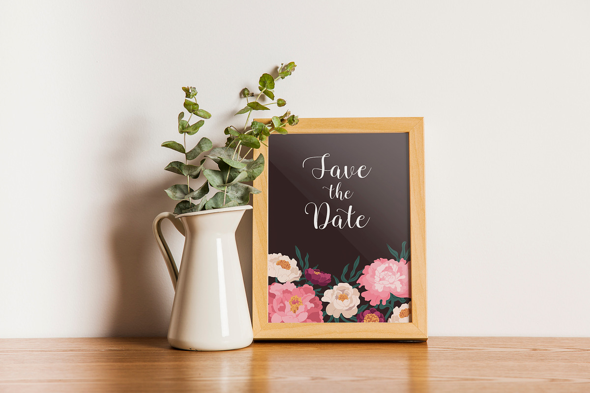 Floral wedding invitation cards set, a Decorative Illustration by Good Studio (Photo 4 of 5)