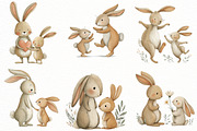 Bunny Mother's Day bunny Clipart, an Illustration by Designworld (Thumbnail 4 of 8)