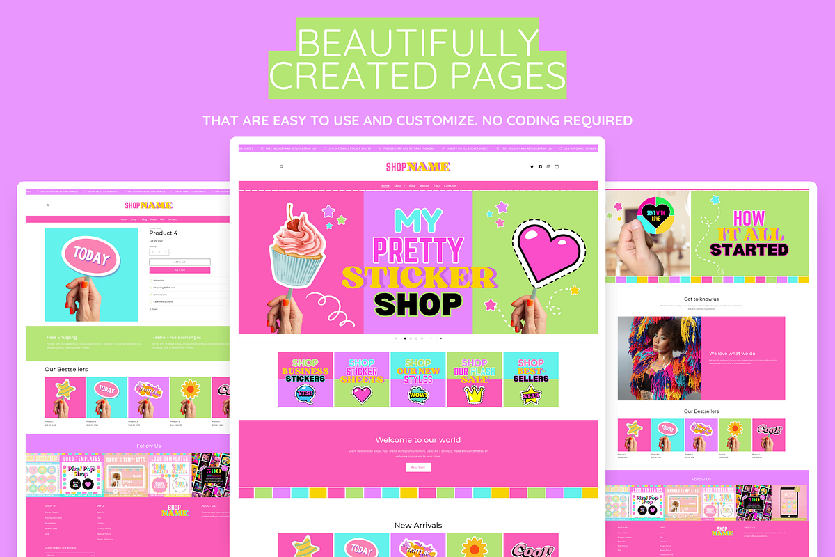 Shopify Theme - Sticker Store, a Shopify Template by SunshineStudioBoutique (Photo 7 of 10)