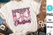 Merry Christmas Bow Sublimation Png, an Illustration by Creative Art (Thumbnail 4 of 6)