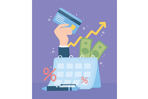 banking money percent, a Finance Illustration by studiogstock