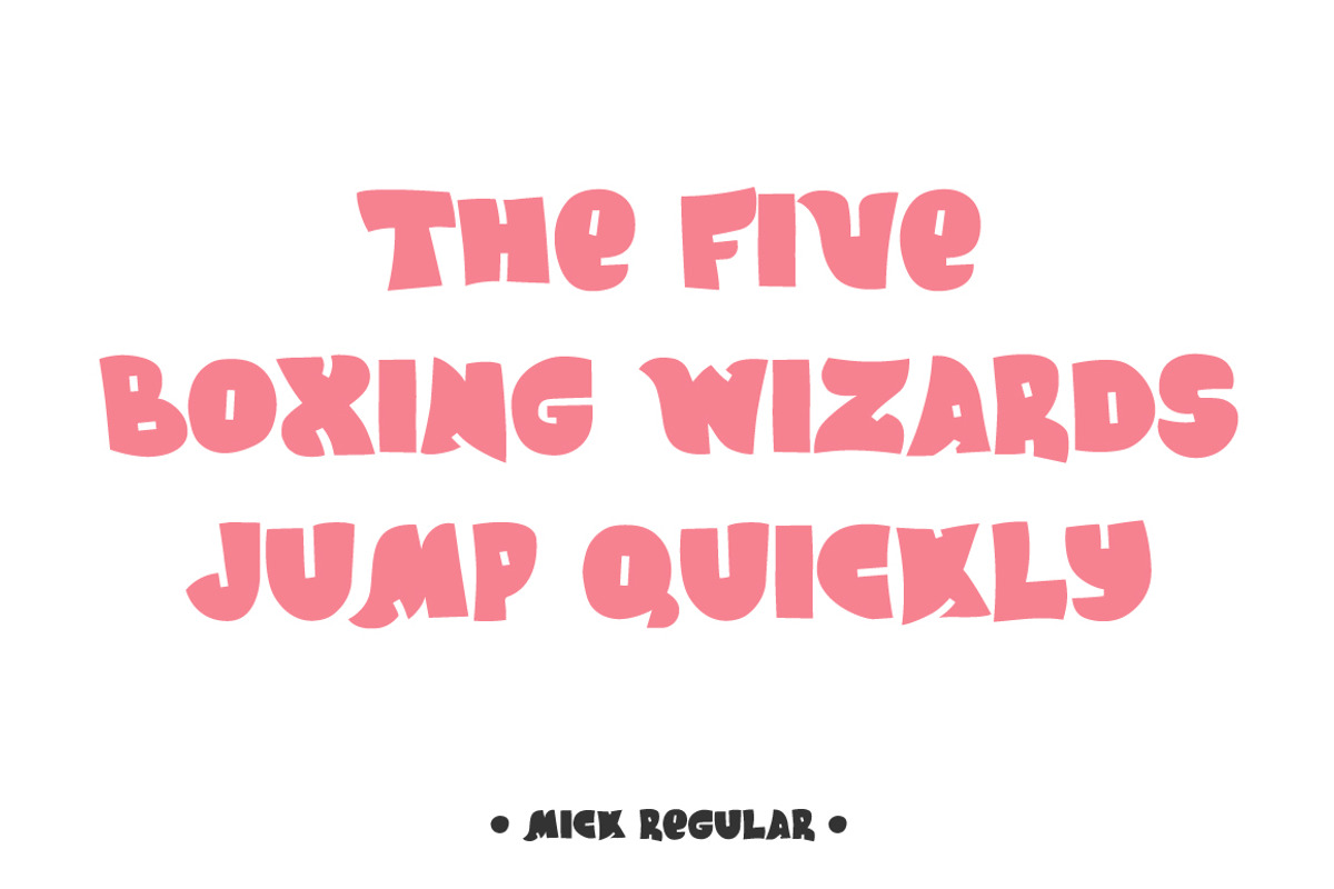 Mick font preview 2