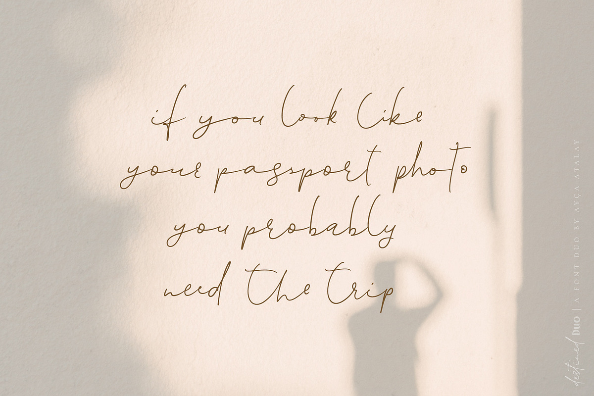 Destined Duo Brush Sans & Signature, a Script Font by Ayca Atalay (Photo 9 of 13)