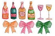 Champagne watercolor png, a Food Illustration by Julia Bogdan (Thumbnail 2 of 4)