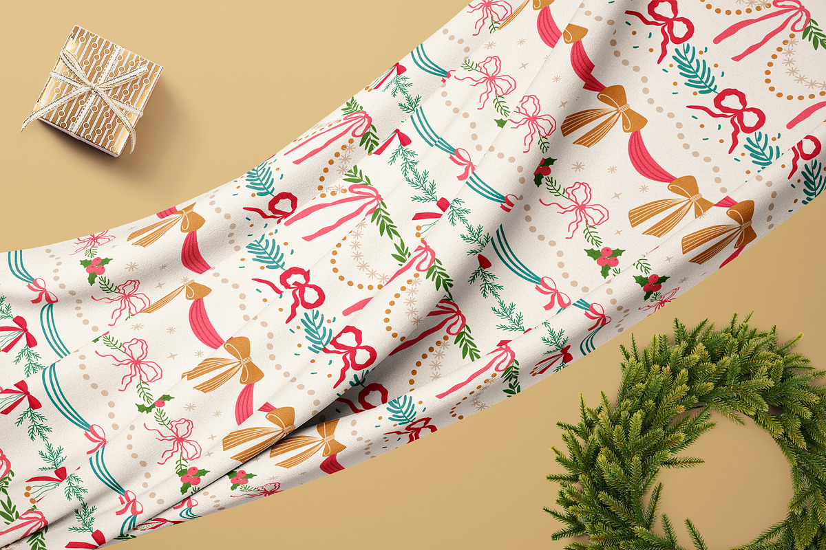 Christmas bows patterns, a Pattern Graphic by Tani Kuzminka (Photo 5 of 17)