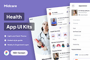 Midcare - Health Apps UI Kits, an App Template by Minialis (Thumbnail 1 of 6)