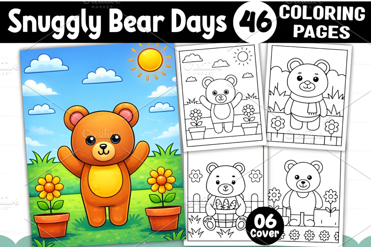 Adorable Cozy Bear Cute & Comfy, an Animal Illustration by Ink Gallery (Photo 1 of 9)