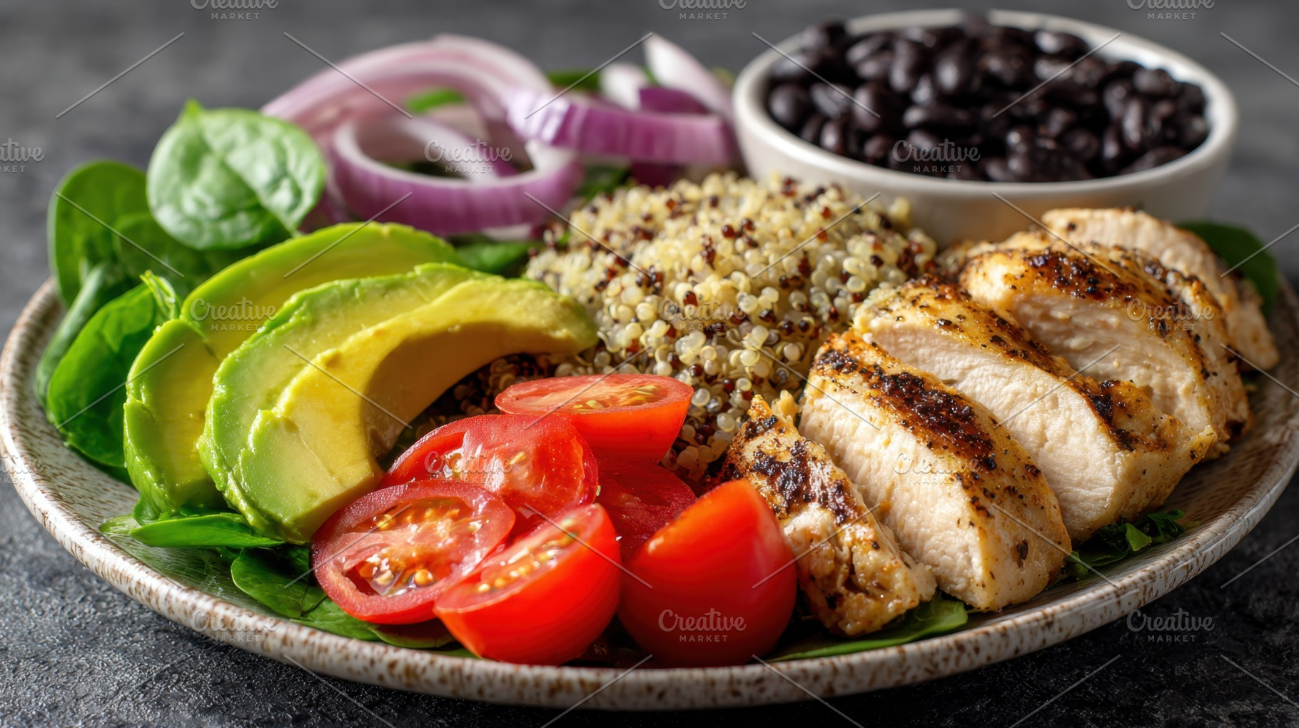 Chicken and veggies meal, a Photo by Beautiful things