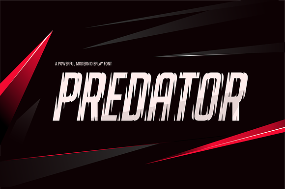 PREDATOR Typeface preview 8