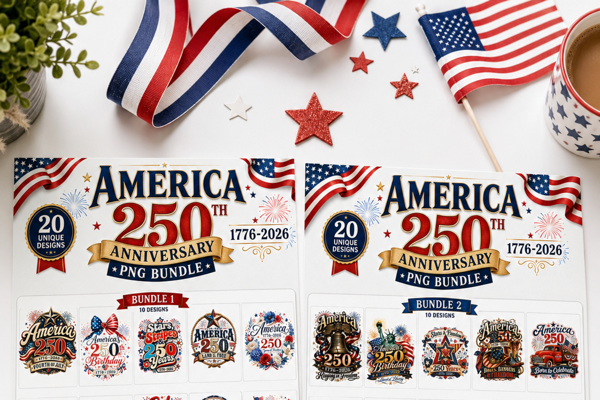 America 250th Anniversary PNG Bundle, a Decorative Illustration by HeavensStar (Photo 7 of 7)
