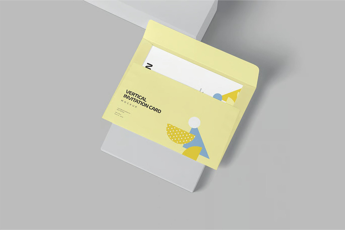 Beautiful 5x7 Invitation Card Mockup, an Advertising Mockup by megostudi0 (Photo 7 of 7)