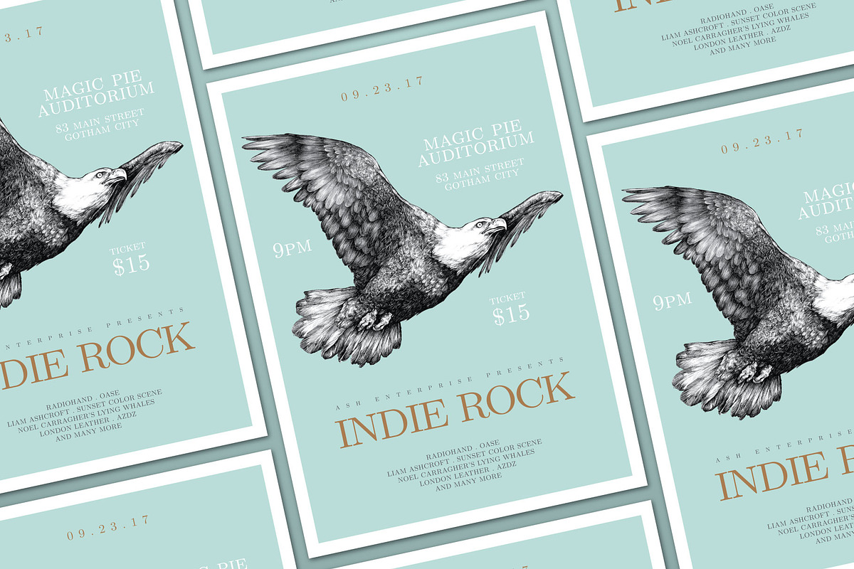 Elegant Hand Drawn Eagle Flyer, a Flyer Template by ashenterprise (Photo 3 of 3)