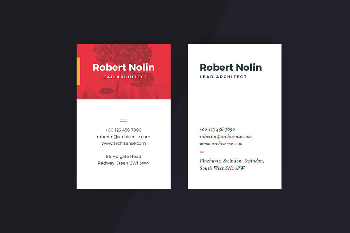 Business Card Template: Yellow & Red, a Business Card Template by RWstudio (Photo 6 of 7)