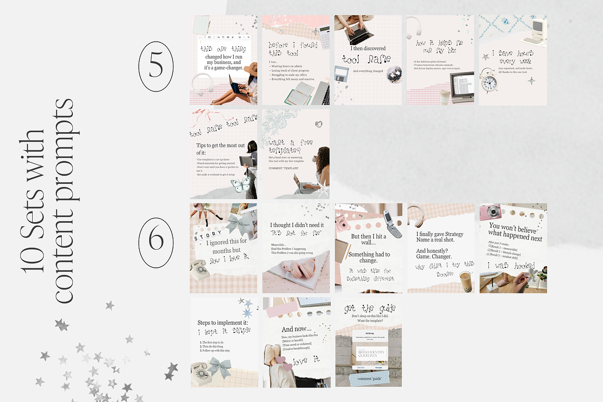 Whimsy Instagram Carousels Canva, a Social Media Template by Tabitha Emma (Photo 4 of 11)