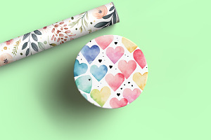 Editable Gift Paper Roll Mockup