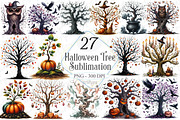 Watercolor Halloween Tree Clipart, a Graphic by designcity5 (Thumbnail 1 of 5)