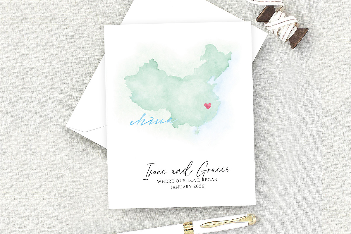 Watercolor Map of China, a Graphic by Beloved Paper (Photo 6 of 6)