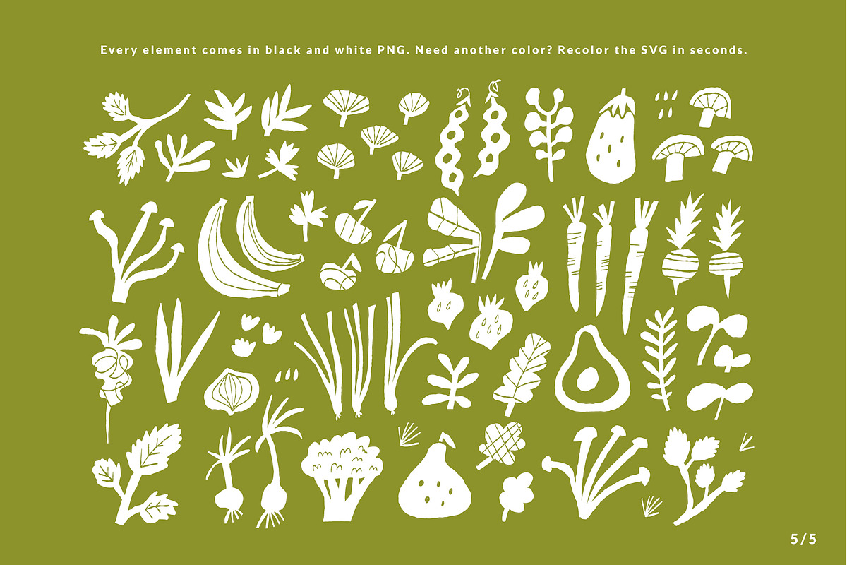 FARMERS MARKET | HAND DRAWN SHAPES, a Food Illustration by Favete Art (Photo 8 of 23)
