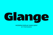 Glange - Modern Display Sans Serif, a Sans Serif Font by Typeformers (Thumbnail 1 of 5)