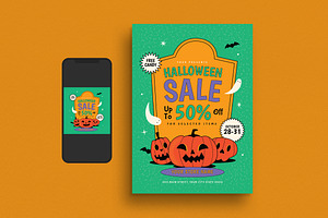 Halloween Sale Event Flyer, a Flyer Template by Guuver