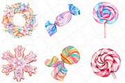 Pastel Christmas Cookies & Candy Cli, an Illustration by DreamPrint404 (Thumbnail 2 of 6)