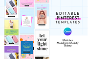 Bold Pinterest Templates for Canva, a Social Media Template by ltsdesigns (Thumbnail 1 of 3)