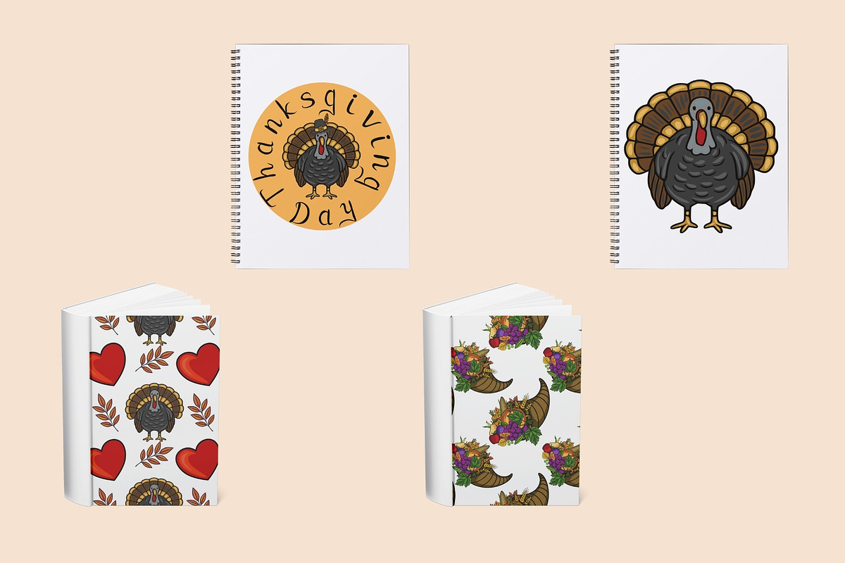 Thanksgiving Day Patterns Clipart, a Seasonal Illustration by Elatedowl (Photo 10 of 16)