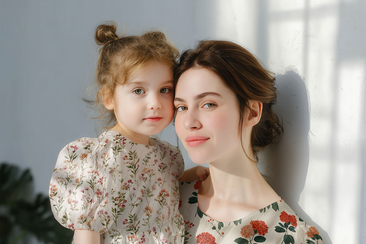 Mom & Child Dress Mockup (PSD), a Shirt Mockup by 1001 mockups (Photo 14 of 14)