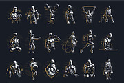 Male fitness collection., a Healthcare Illustration by Masterlevsha (Thumbnail 1 of 2)