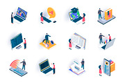 Unique Isometric Icons Pack, an Outline Icon by alexdndz (Thumbnail 8 of 21)