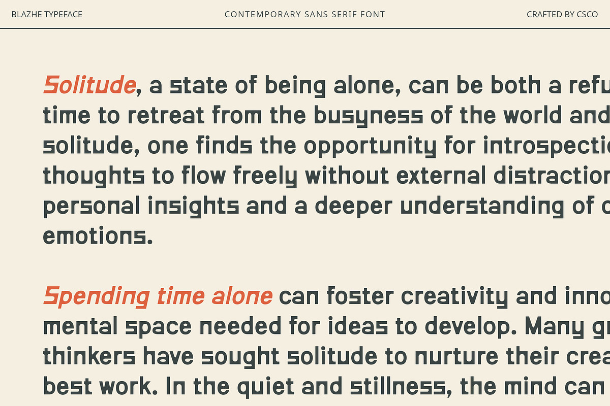 Blazhe – Contemporary Font, a Sans Serif Font by Craft Supply Co. (Photo 7 of 8)