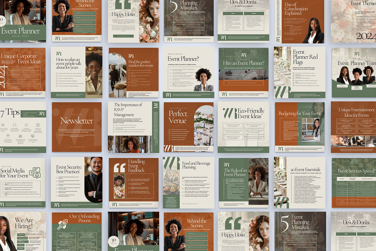 EVENT PLANNER INSTAGRAM POSTS, a Social Media Template by Daring Digies (Photo 3 of 8)