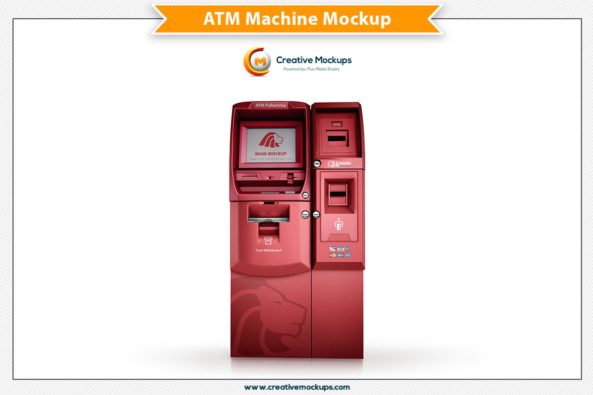 ATM Machine Mockup, a Merchandise Mockup by Plus Media (Photo 1 of 3)
