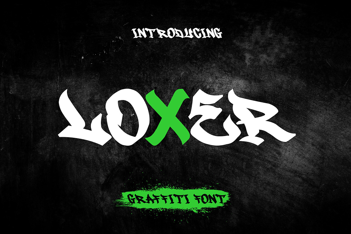 Loxer - Awesome Monoline Graffiti, a Serif Font by asfgraphics (Photo 1 of 7)