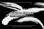 White Spray Brush Stroke Overlays, a Texture Graphic by Partikusi Design (Thumbnail 1 of 3)