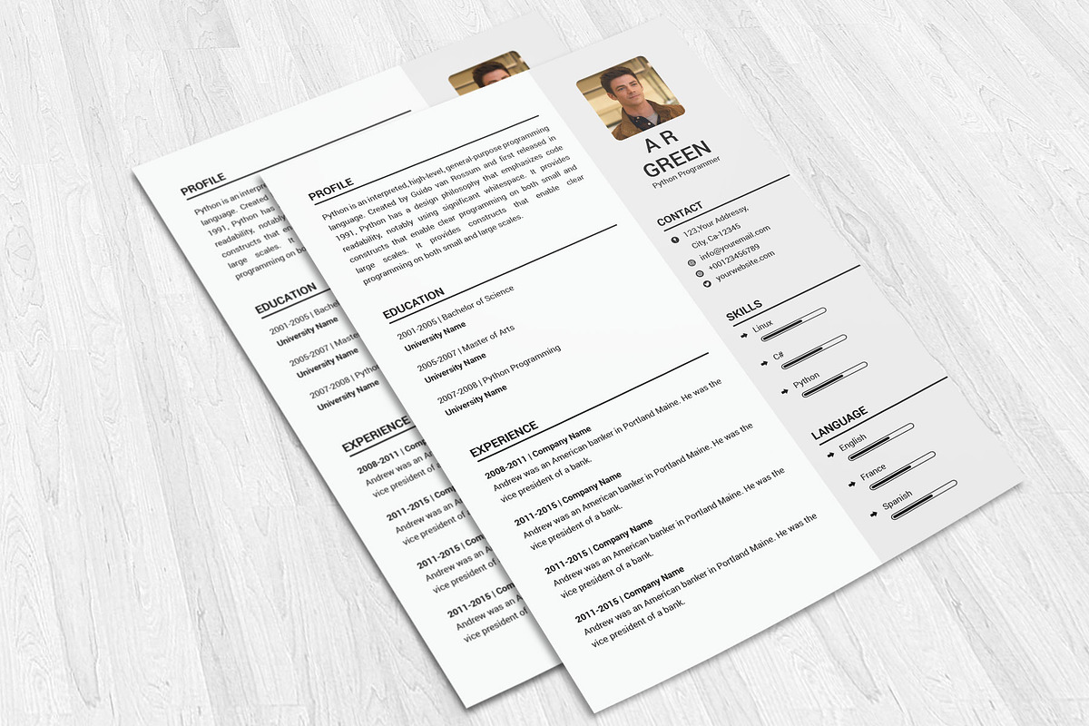 Clean Resume/CV, a Resume Template by designvillage (Photo 11 of 12)