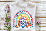 America Rainbow Boho PNG, an Illustration by CraftArtStudio (Thumbnail 2 of 4)