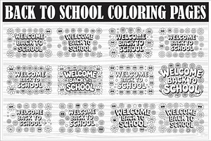 Back to School Coloring Pages design, an Illustration by Amazin_art